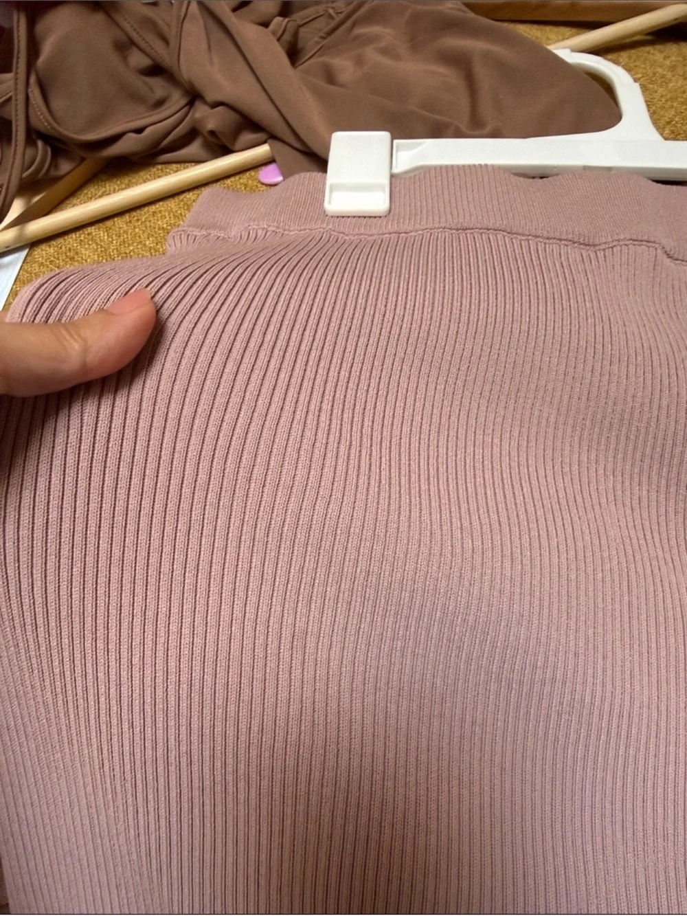 ZARA ribbed knit elastic waist skirt